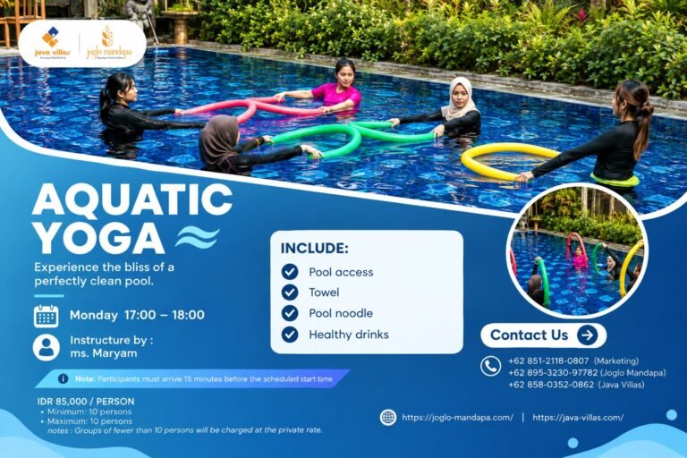 Aquatic Yoga 🧘‍♀️💦 ~ Relax and Stretch in Our Pool – java villas ...