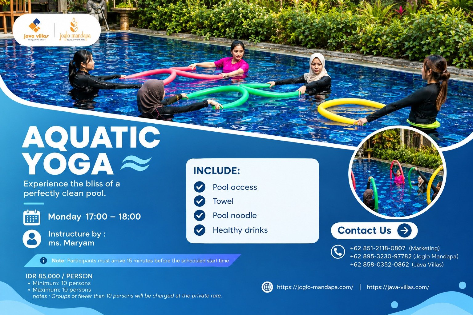 Aquatic Yoga 🧘‍♀️💦 ~ Relax and Stretch in Our Pool – java villas ...