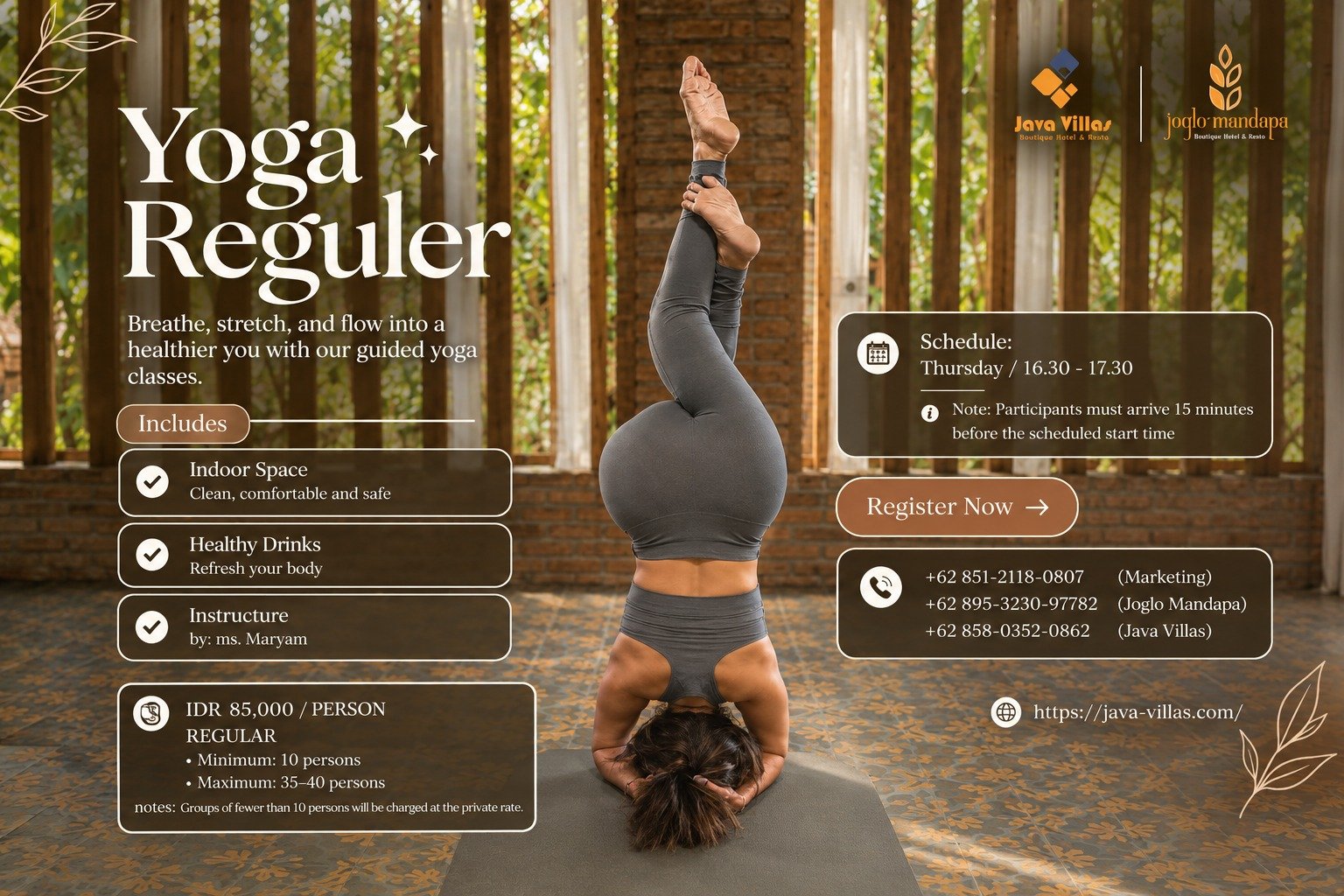 Regular Yoga Class 🌿~ Breathe, Stretch, Flow – java villas boutique ...